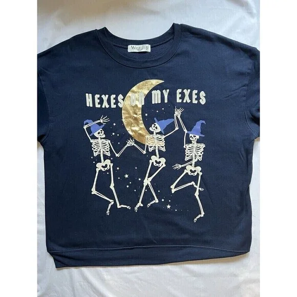 New Women's Junior Size XXL (19) "Hexes On My Exes" Sweatshirt By Wound Up - Picture 2 of 5